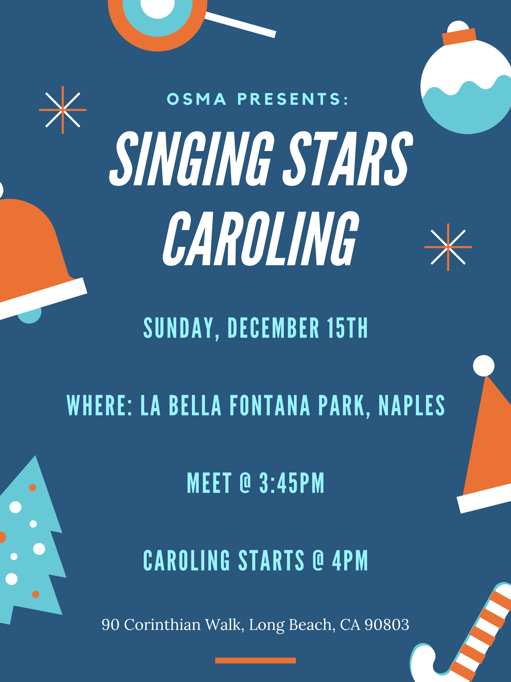 Singing Stars Caroling Poster